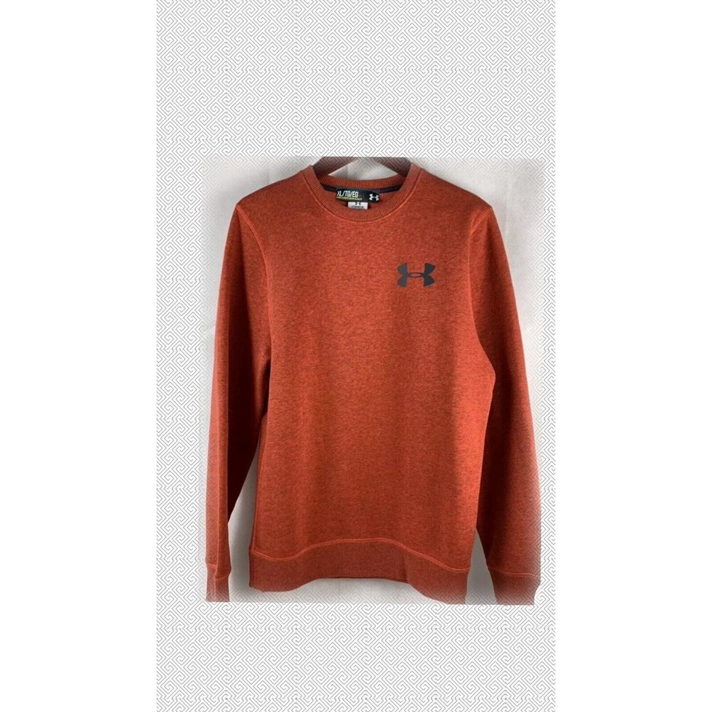 UNDER ARMOUR Crewneck Long Sleeve Sweatshirt Sweater Orange Men Pre-Owned XL